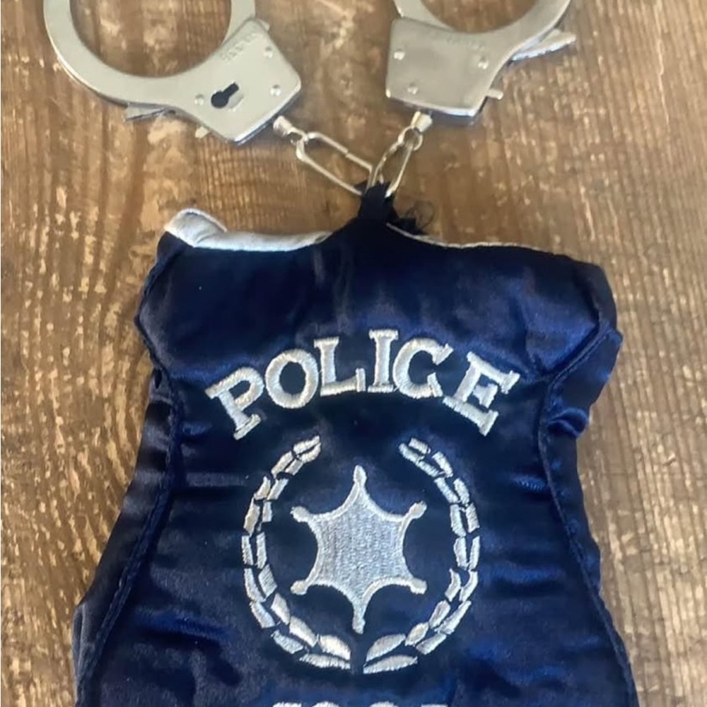Cosplay Police Bag Costume Accessory - Navy Blue with unlockable cuffs